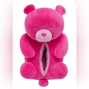 Pink Gummy Bear Slippers Kids Size 13/1 Plush‎ Valentine House Shoes NWT